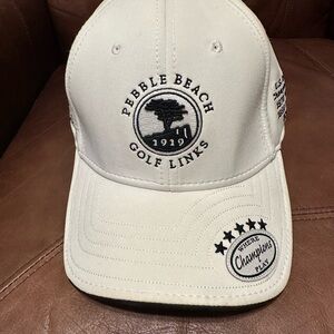 Pebble Beach Golf Links White Cap - Snap Back - One Size